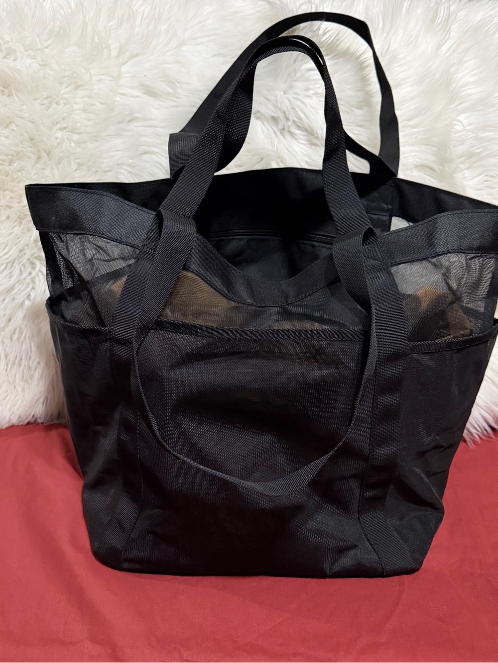 Black Mesh Tote Bag - Versatile Everyday Carry